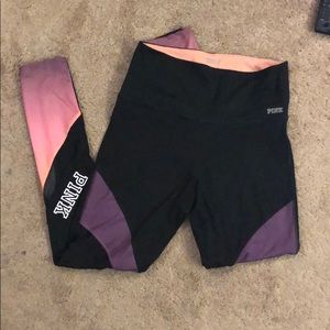 PINK workout pants with mesh on leg